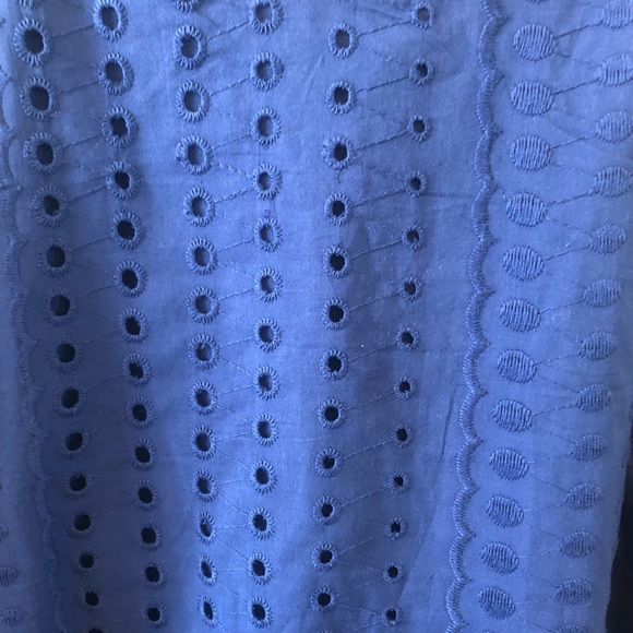 Francesca’s Eyelet Navy Blue Tank Shift Dress - Picture 2 of 8